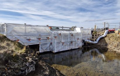Duratec scaffolding covering Liawenee Canal Bridge