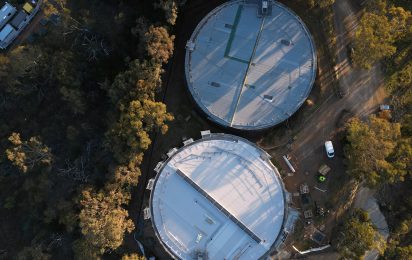 Aerial shot of Red Hill reservoir following remediation.
