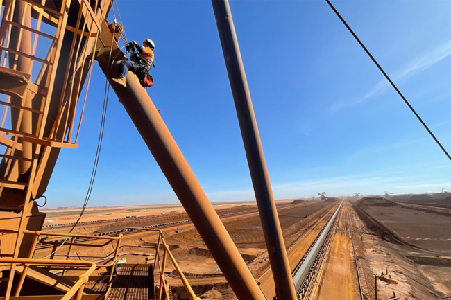 RGK Engineer carrying out rope access onshore inspection.