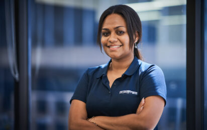 Portrait of Rahoi Buskens, site engineer at Duratec